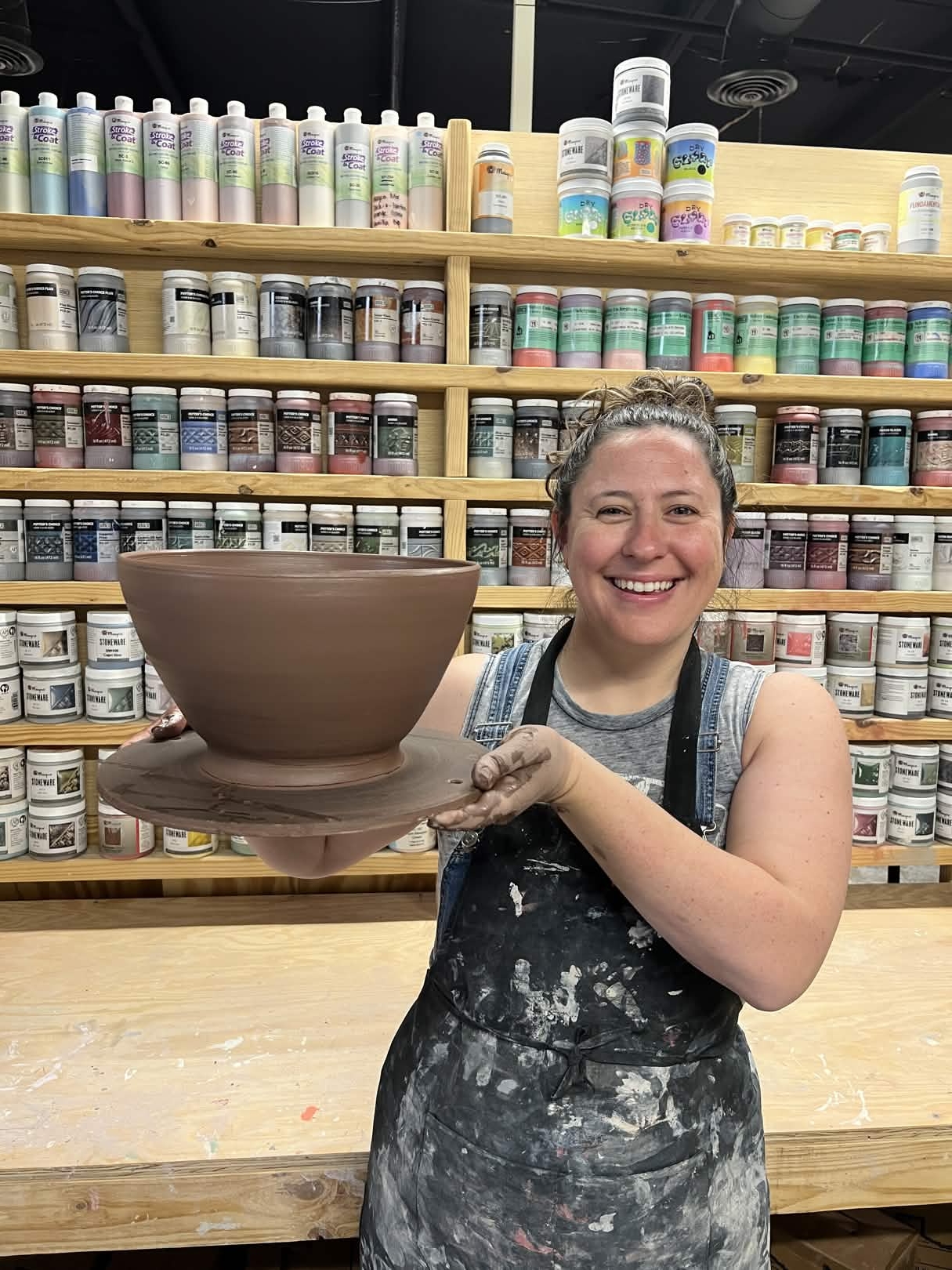 Morgan with her custom salad bowl.